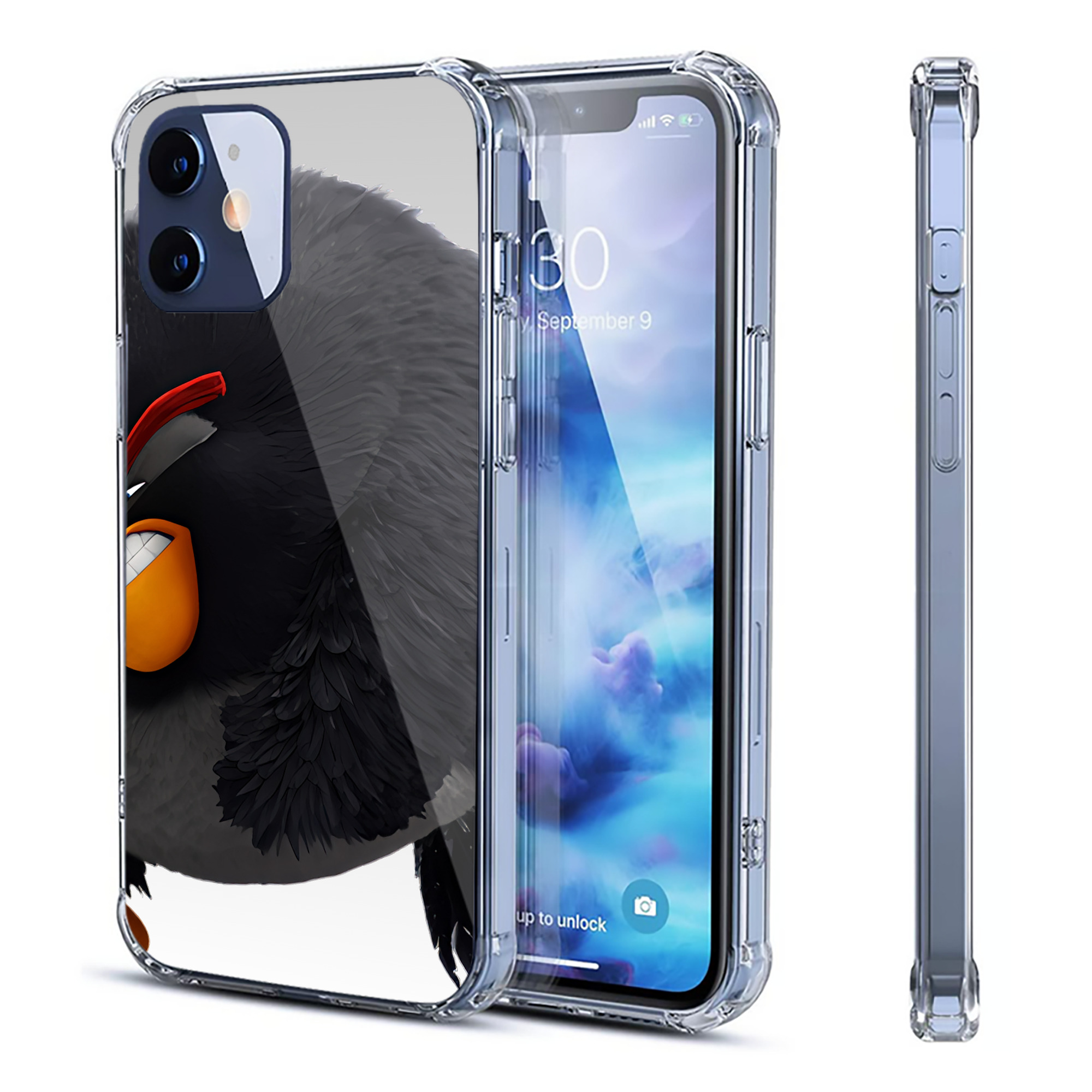 （画像用） Angry Birds アングリーバード 【iPhone 12シリーズ対応】透明スマホケース（クリアソフトケース）